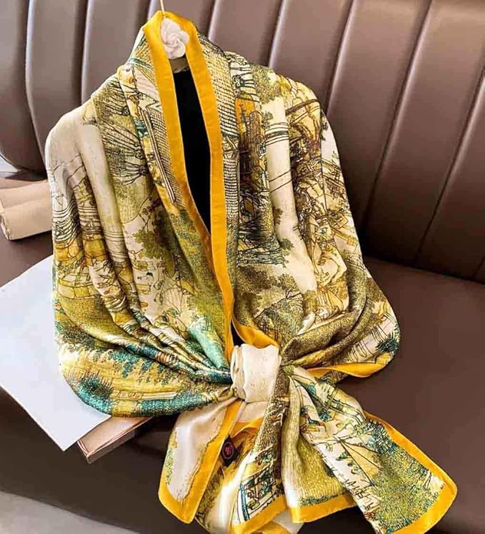 Xyueanlo Scarfs for Women Lightweight Scarves Fashion Print Floral Pattern Head Scarf Wraps Shawls