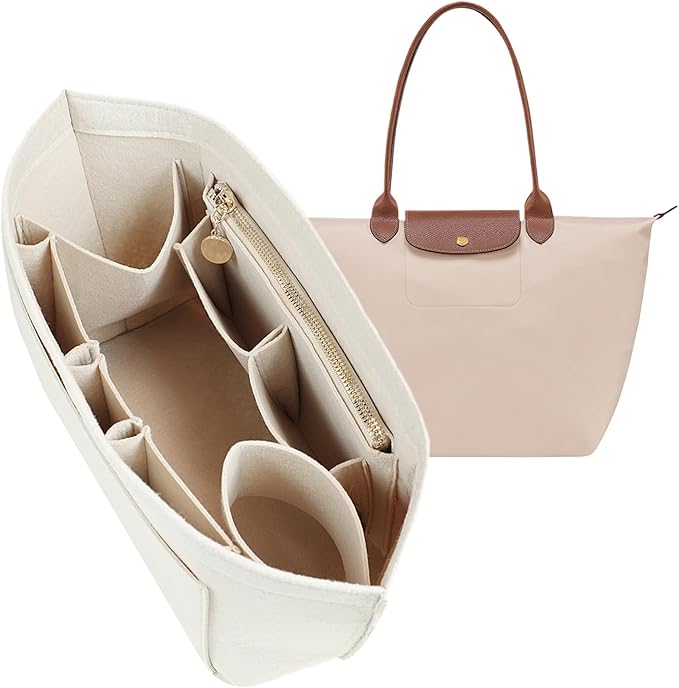 Purse Organizer For Longchamp Purse For Long Champ Le Pliage Insert organizer1012-25beige-L
