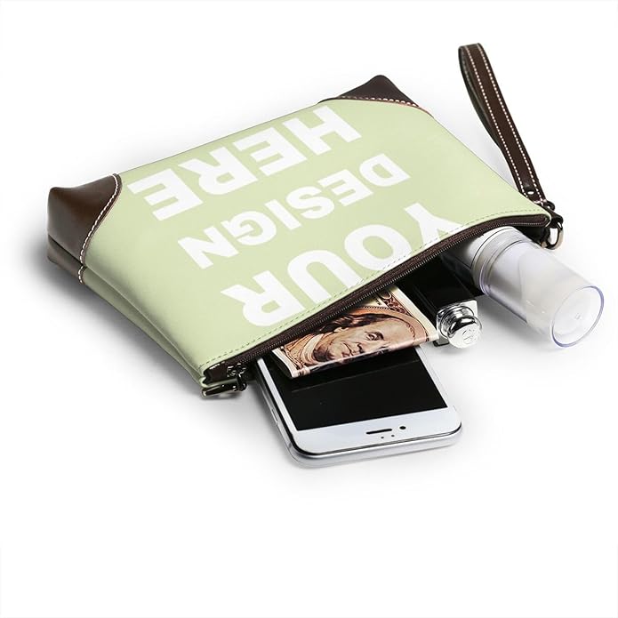 Custom Leather Wristlet Personalized Wallets For Women Men Wristlet Handbags Customized Clutch Purses For Women