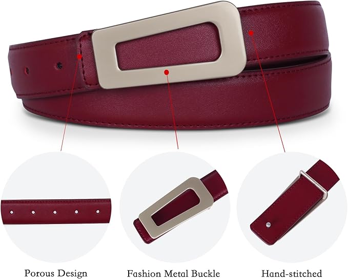 Relang Women's Belts with Gold Buckle, Fashion Waist Band, Elegant Ladies' Belt, Gift for Women