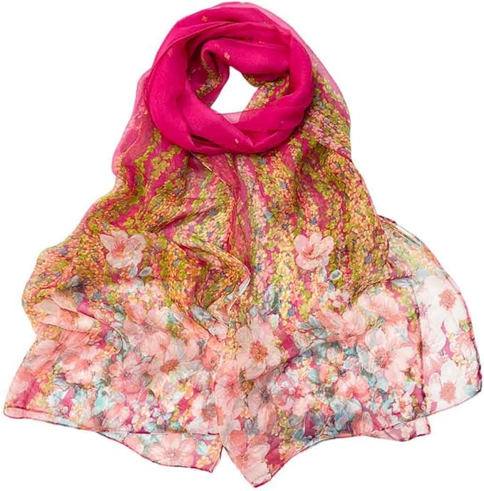 Xyueanlo Scarfs for Women Lightweight Fashion Floral Printed Scarves Neck Scarf Sunscreen Wraps Shawls