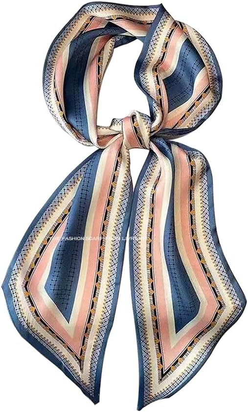 Livrerpi Silk Feeling Head Scarf Fashion Satin Hair Scarf Square Long Scarves for Women Gifts