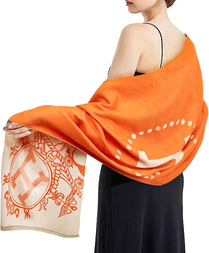 EXTREE Scarfs for Women Pashmina Silky Shawl Wrap for Evening Dressing Blanket Open Front Poncho Cape