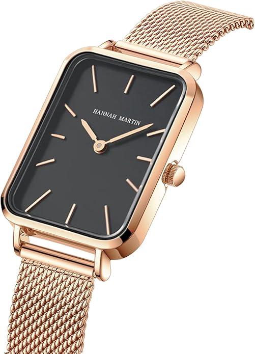 HANNAH MARTIN Watches for Women Waterproof Ladies Analog Quartz Wrist Watches Stainless Steel Band Fashion Dainty Female Watch Luxury Bracelet Diamond