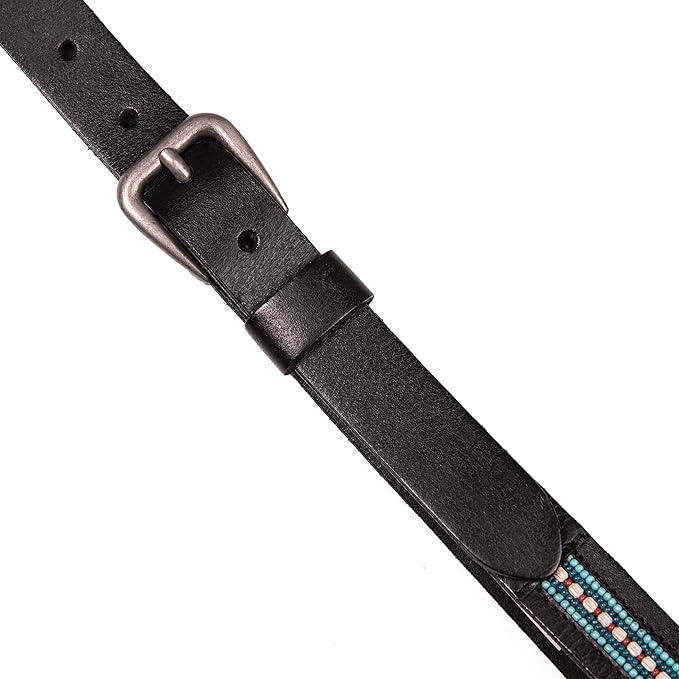 Lucky Brand Women's Western-Inspired Leather Belt | Classic | American Heritage | Casual | Vintage | Cowboy