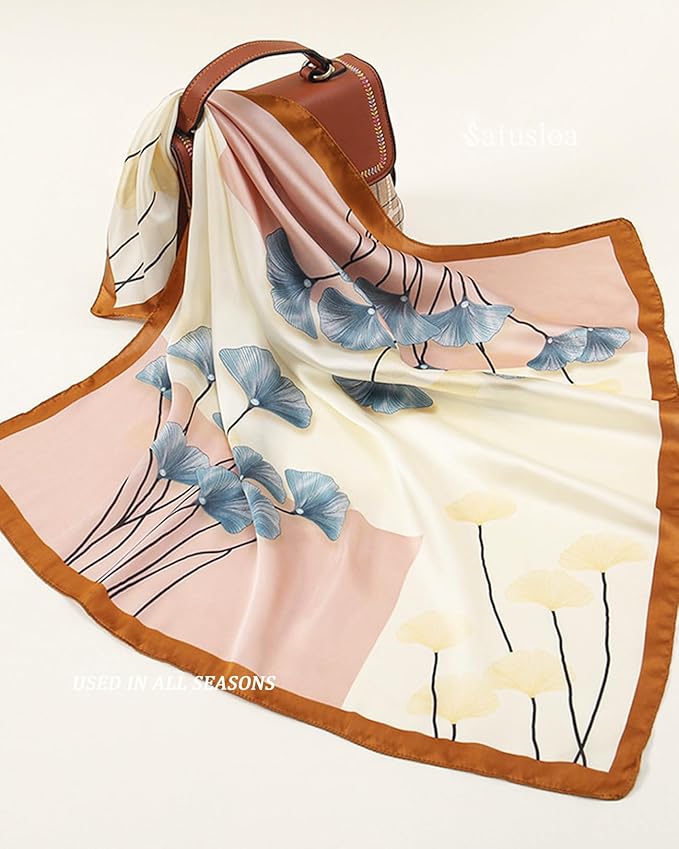 Neck Scarf For Womens Silky Head Scarves Hair Bandanas Square Scarf Fashion Accessories lightweight