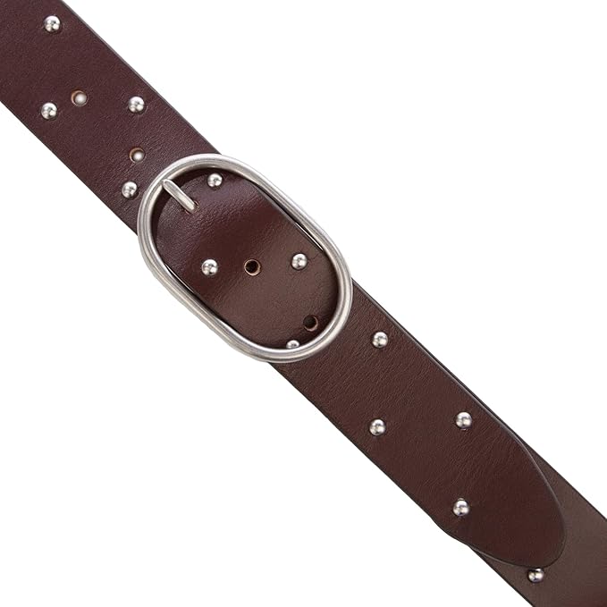 Lucky Brand womens Studded Leather Belt | Stylish | Classic | Modern | Jeans | Pants | Skirt | Dress