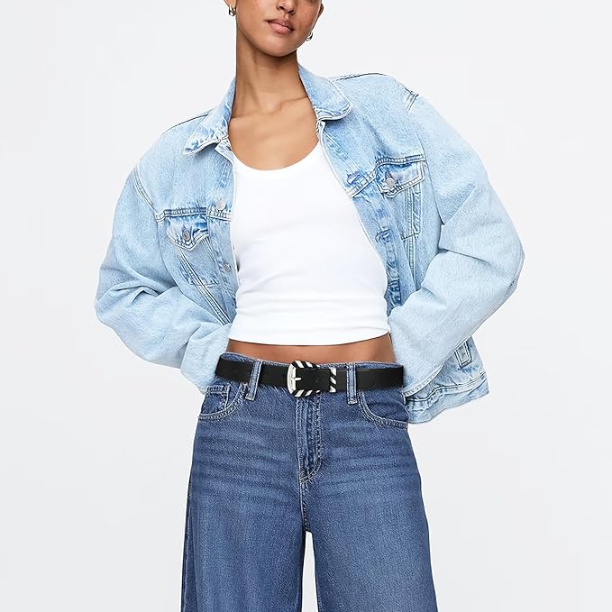 Fashion Waist Belt with Gold Buckle Women's Belts for Jeans Stylish Leather Belts for Women