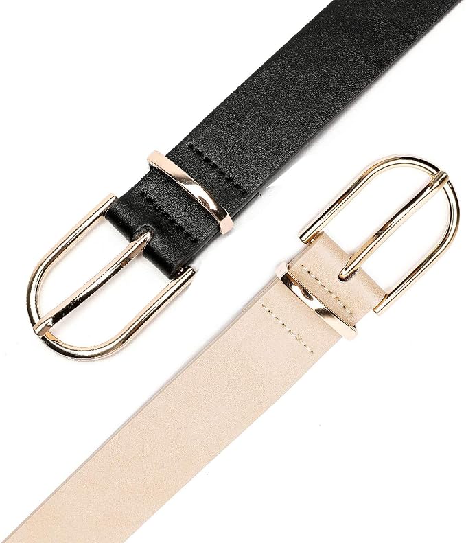 Earnda Women's Faux Leather Chic Belt for Ladies Jeans