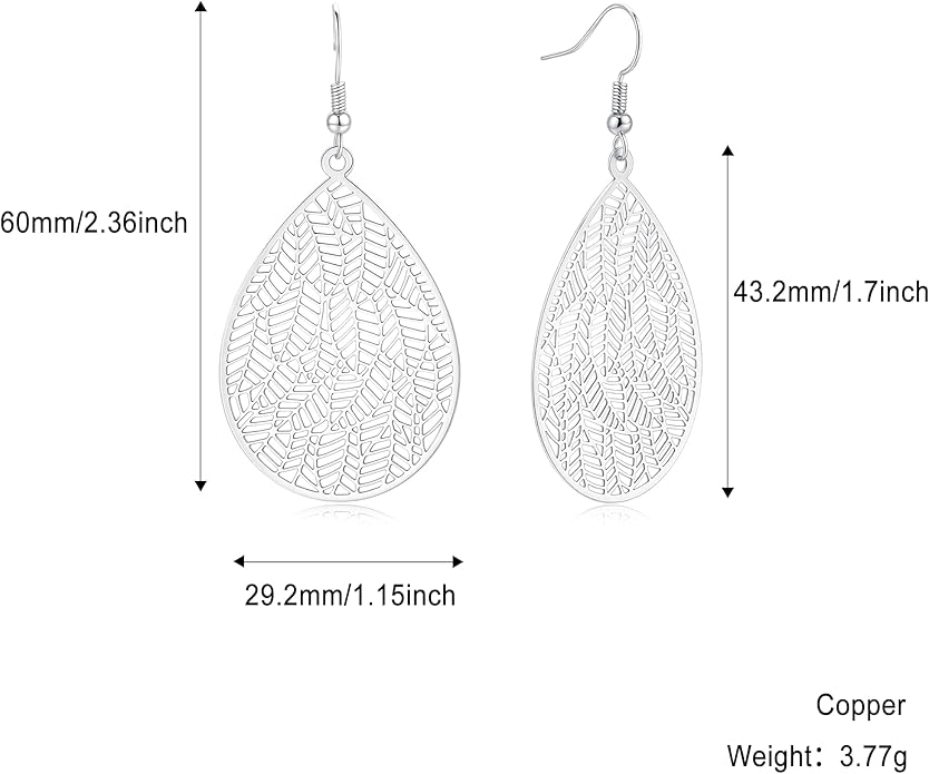 Large Gold Earrings for Women, Chunky Gold Statement Drop Dangle Earring Maple Leave Ginko Leaf Jewelry Gifts