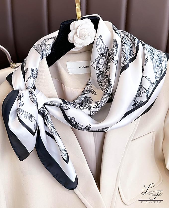 Satin Bandanas Head Scarf For Women Hair Scarves Accessories Lightweight Fashion Wrap Neck Silk Sleeping Headscarf