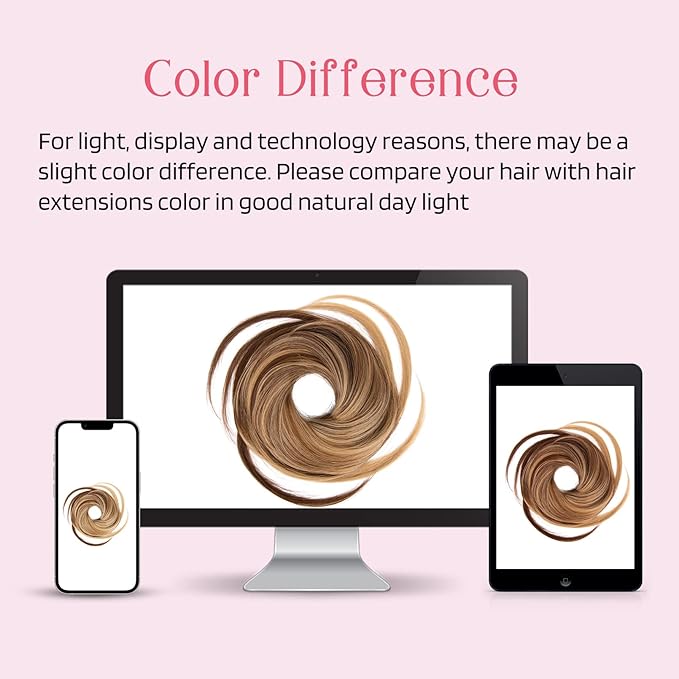 HOOJIH Messy Bun Hair Piece, Super Long Tousled Updo Hair Bun Extensions Wavy Hair Wrap Ponytail Hairpieces Scrunchies with Elastic Band for Women HB007 Grace - Light Ash Brown with Blonde