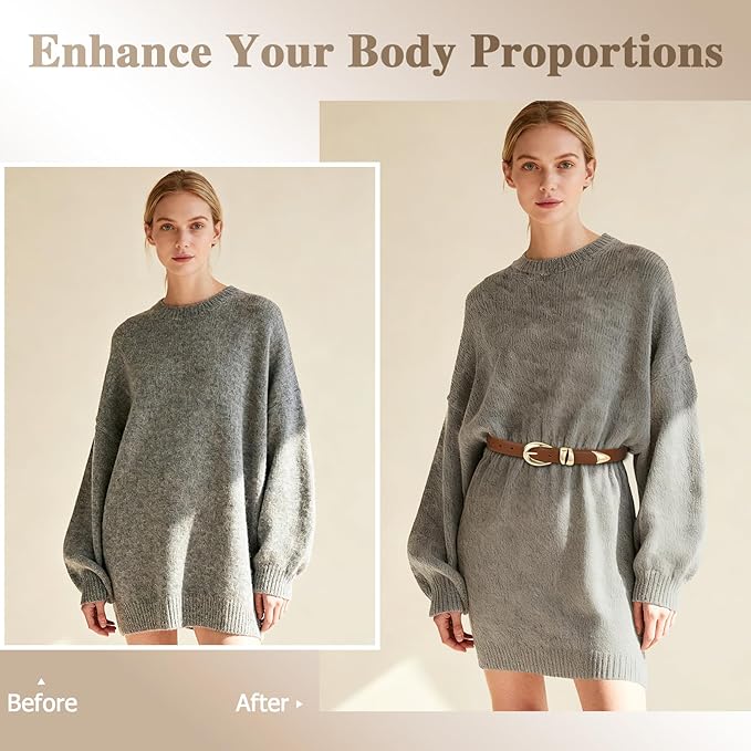 Fashion Waist Belt with Gold Buckle Women's Belts for Jeans Stylish Leather Belts for Women