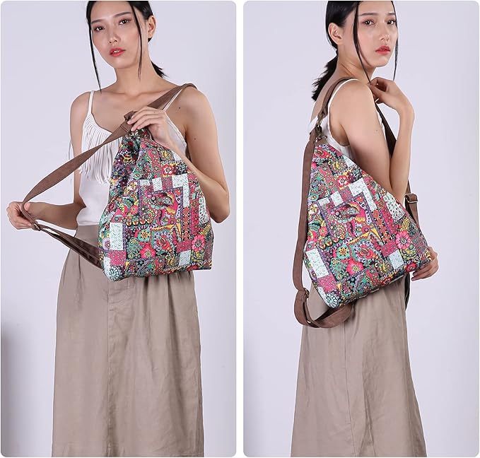Black Butterfly Premium Backpack for Women, Bohemia Style Fashion Casual Daypack Backpack, Small Backpack Purse (05-brown)