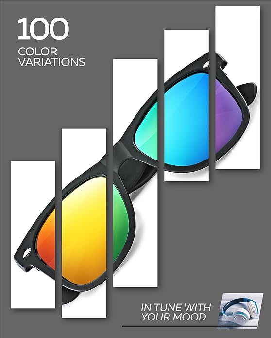 Retro Rewind Polarized Sunglasses for Men and Women - UV Protection Classic Sun Glasses