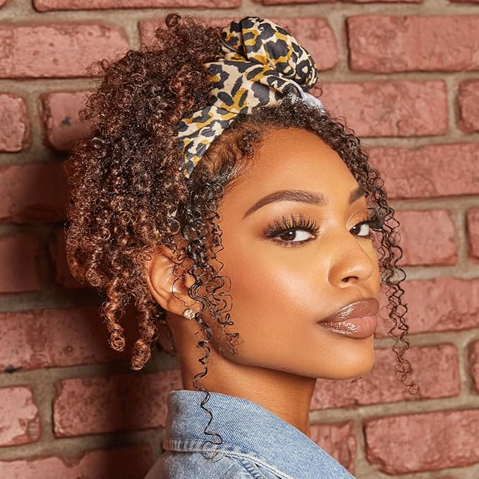 KISS COLORS & CARE Soft Satin Wrap Scarf - Leopard Print, Multi-Purpose, Soft Premium Scarf For Minimizing Frizz, Preventing Breakage & Securing Hair Styles, Wigs & Weaves For All Hair Styles