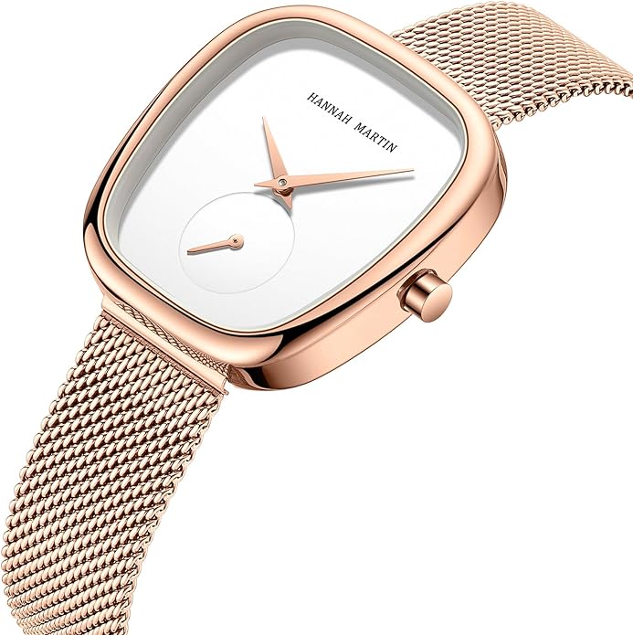 HANNAH MARTIN Watches for Women Waterproof Ladies Analog Quartz Wrist Watches Stainless Steel Band Fashion Dainty Female Watch Luxury Bracelet Diamond