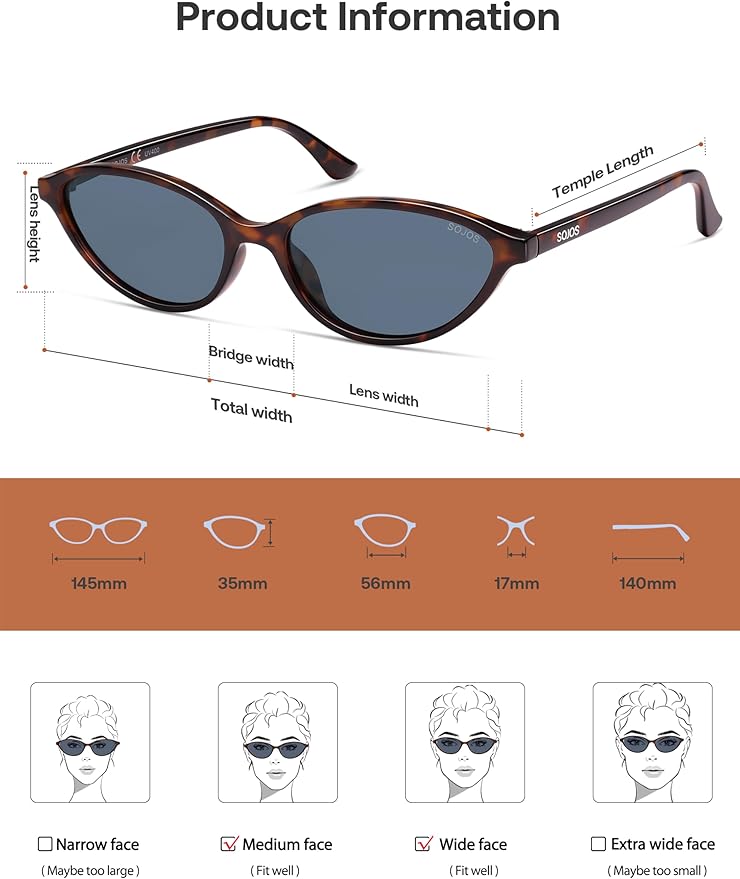 SOJOS Trendy Polarized Oval Sunglasses for Women Retro Chic 90s Shades Lightweight Sunnies SJ2656