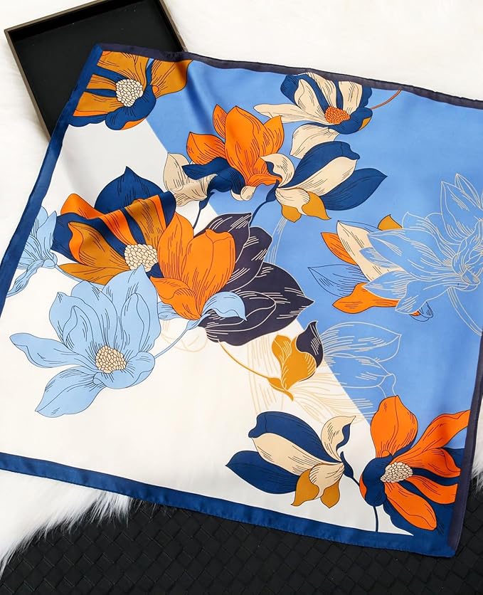 Dailyacc Hair Bandanas Scarf For Women Lightweight Fashion Neck Silk Satin Head Scarves For Sleeping Handbags Scarf