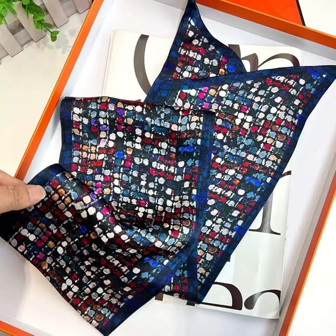 100% Mulberry Silk Ribbon Scarf for Hair Beach Head Wraps for Women Handbag accessories Necktie