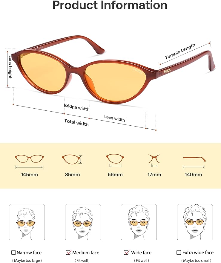 SOJOS Trendy Polarized Oval Sunglasses for Women Retro Chic 90s Shades Lightweight Sunnies SJ2656