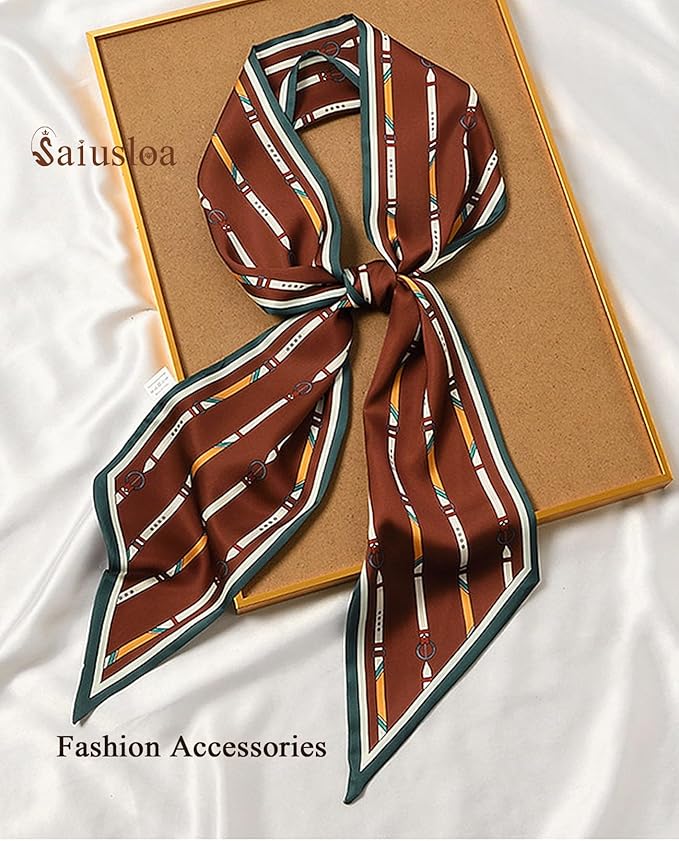 Purse Scarf For Handbags Head Scarves For Women's Hair Bags Scarfs Long Skinny Scarves Fashion Silky