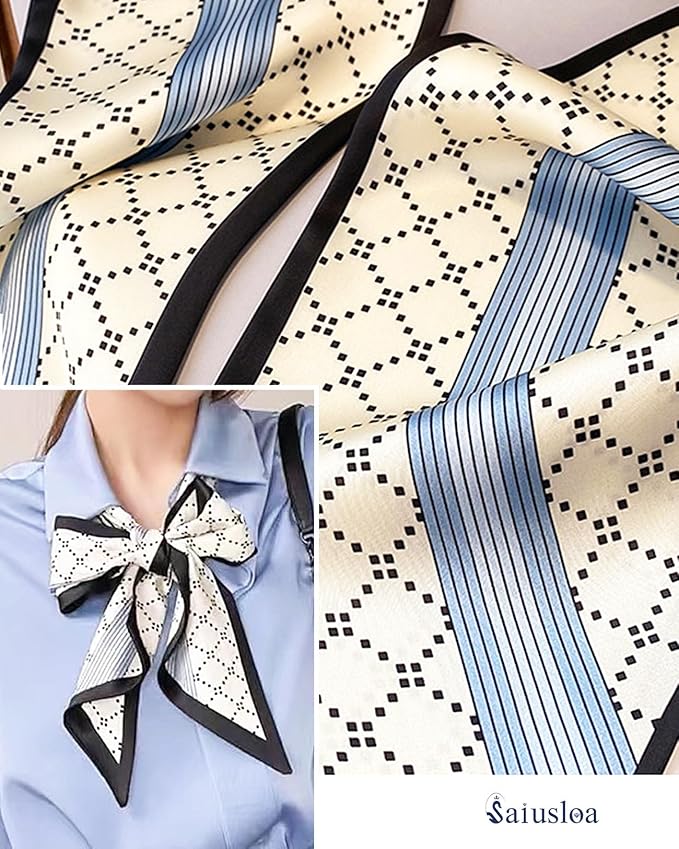 Purse Scarf For Handbags Head Scarves For Women's Hair Bags Scarfs Long Skinny Scarves Fashion Silky