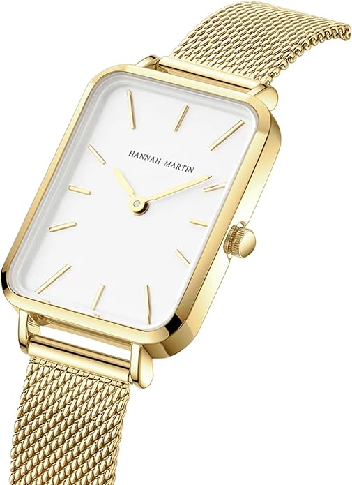 HANNAH MARTIN Watches for Women Waterproof Ladies Analog Quartz Wrist Watches Stainless Steel Band Fashion Dainty Female Watch Luxury Bracelet Diamond