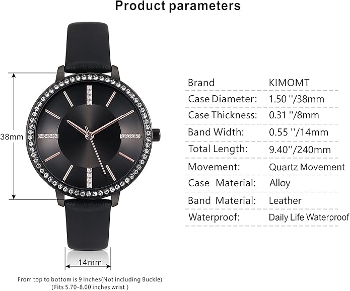 Women's Watches Leather Band Luxury Quartz Watches Waterproof Fashion Creative Wristwatch for Women Ladies