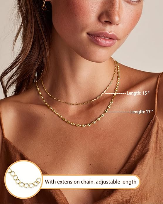 Link Gold Chain 14K Gold Plated Trendy Rope Paperclip Thick Chain Necklace Minimalist Layered Gold Chain Choker Necklaces for Women