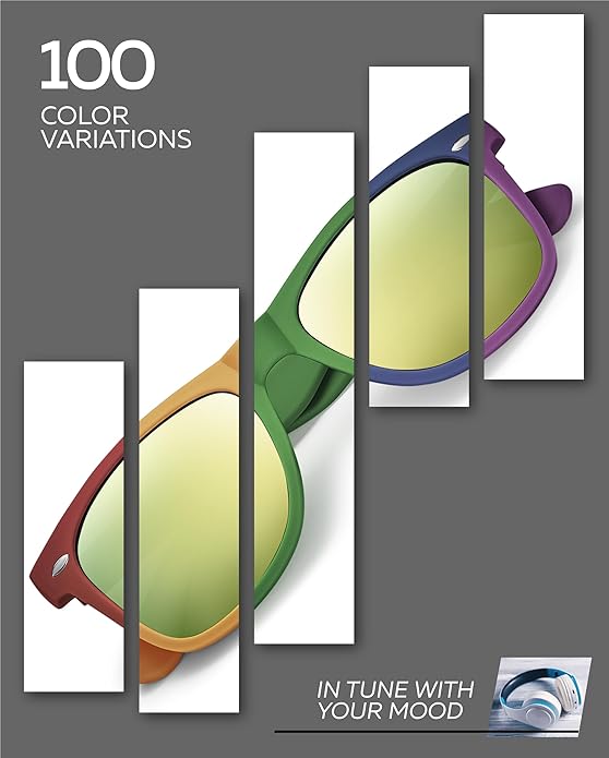 Retro Rewind Polarized Sunglasses for Men and Women - UV Protection Classic Sun Glasses