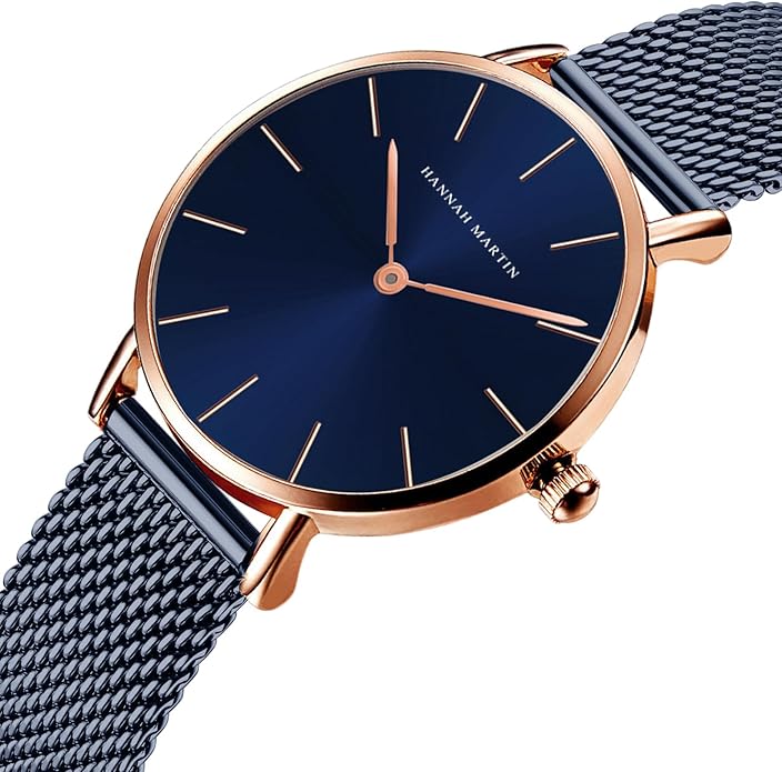 HANNAH MARTIN Watches for Women Waterproof Ladies Analog Quartz Wrist Watches Stainless Steel Band Fashion Dainty Female Watch Luxury Bracelet Diamond