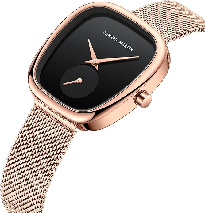 HANNAH MARTIN Watches for Women Waterproof Ladies Analog Quartz Wrist Watches Stainless Steel Band Fashion Dainty Female Watch Luxury Bracelet Diamond