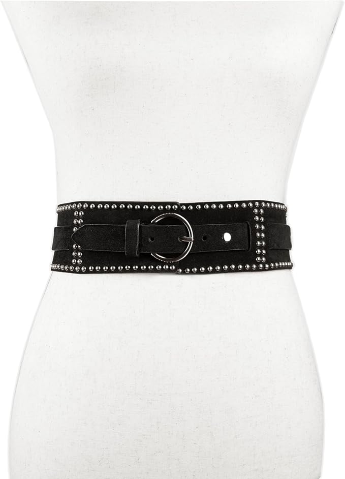 Lucky Brand womens Studded Leather Belt | Stylish | Classic | Modern | Jeans | Pants | Skirt | Dress