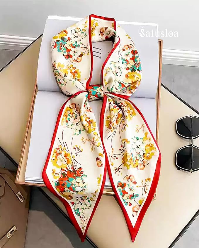 Purse Scarf For Handbags Head Scarves For Women's Hair Bags Scarfs Long Skinny Scarves Fashion Silky