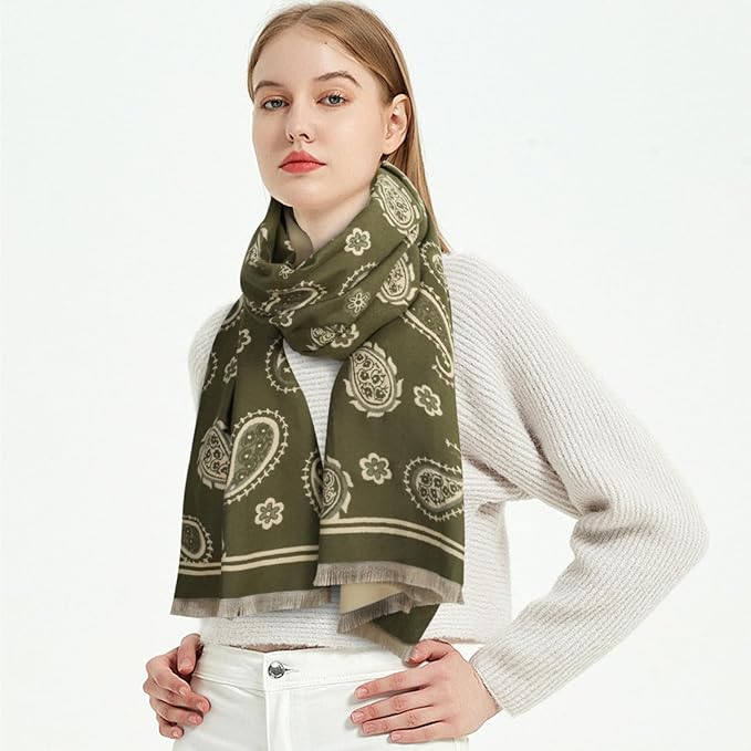 EXTREE Scarfs for Women Pashmina Silky Shawl Wrap for Evening Dressing Blanket Open Front Poncho Cape