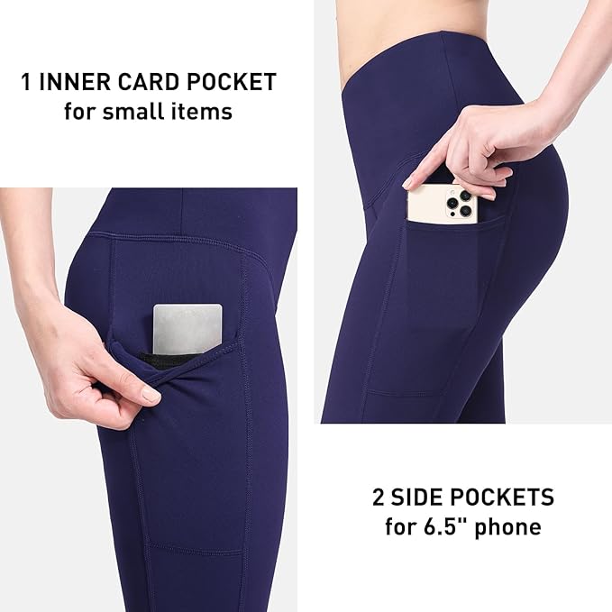 baleaf Winter Clothing Women Leggings Fleece Lined Tights Thermal Warm Thick Cold Weather Gear 1 Pockets