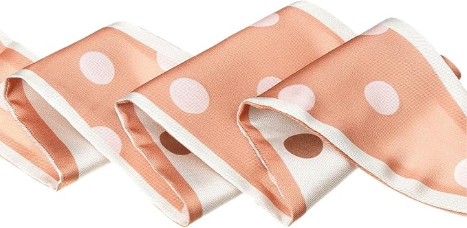Allegra K Chic Polka Dots Women Neckerchief Skinny Scarves Hair Band Ribbon for Bag Accessory