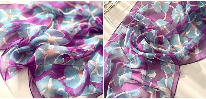 Xyueanlo Scarfs for Women Lightweight Fashion Floral Printed Scarves Neck Scarf Sunscreen Wraps Shawls