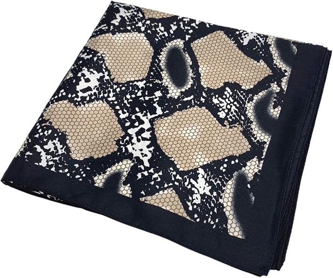 YOUR SMILE Silk Like Scarf Women's Fashion Pattern Large Square Satin Headscarf Headdress