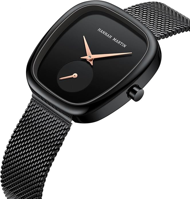 HANNAH MARTIN Watches for Women Waterproof Ladies Analog Quartz Wrist Watches Stainless Steel Band Fashion Dainty Female Watch Luxury Bracelet Diamond