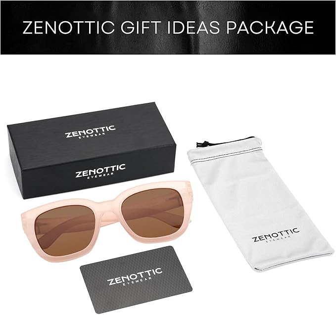 ZENOTTIC Retro Square Polarized Sunglasses for Women Vintage Sun Glasses UV400 Protection Trendy Shades Fashion Style