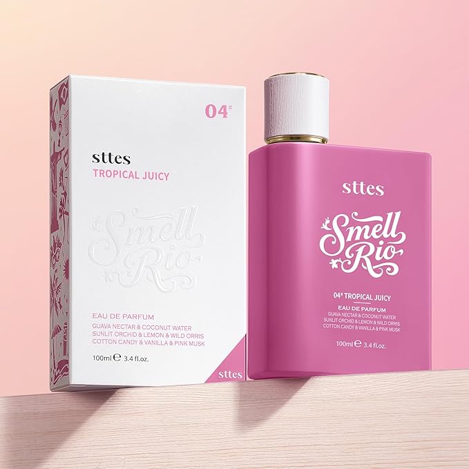 Sttes Perfume 04# (2 Packs) β Tropical Juicy β Long-Lasting Guava, Orchid, Vanilla & Cotton Candy Eau de Parfum 2Γ100ml (3.4 fl oz) β Fruity Sweet Perfume Gift Set for Women