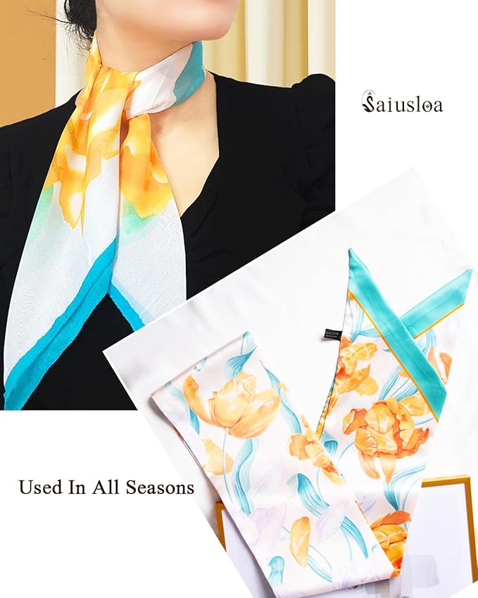 Purse Scarf For Handbags Head Scarves For Women's Hair Bags Scarfs Long Skinny Scarves Fashion Silky