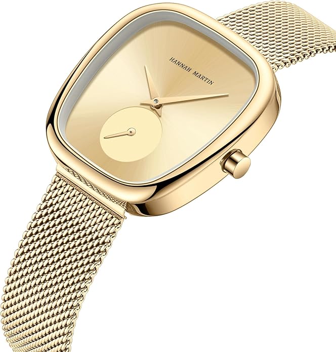 HANNAH MARTIN Watches for Women Waterproof Ladies Analog Quartz Wrist Watches Stainless Steel Band Fashion Dainty Female Watch Luxury Bracelet Diamond