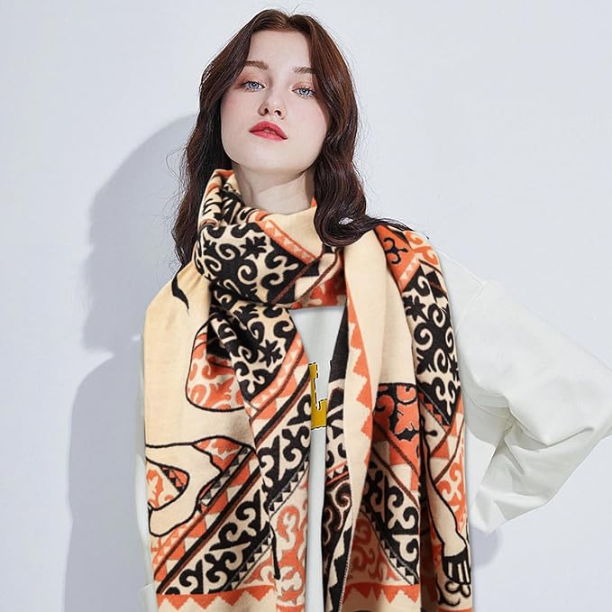 EXTREE Scarfs for Women Pashmina Silky Shawl Wrap for Evening Dressing Blanket Open Front Poncho Cape