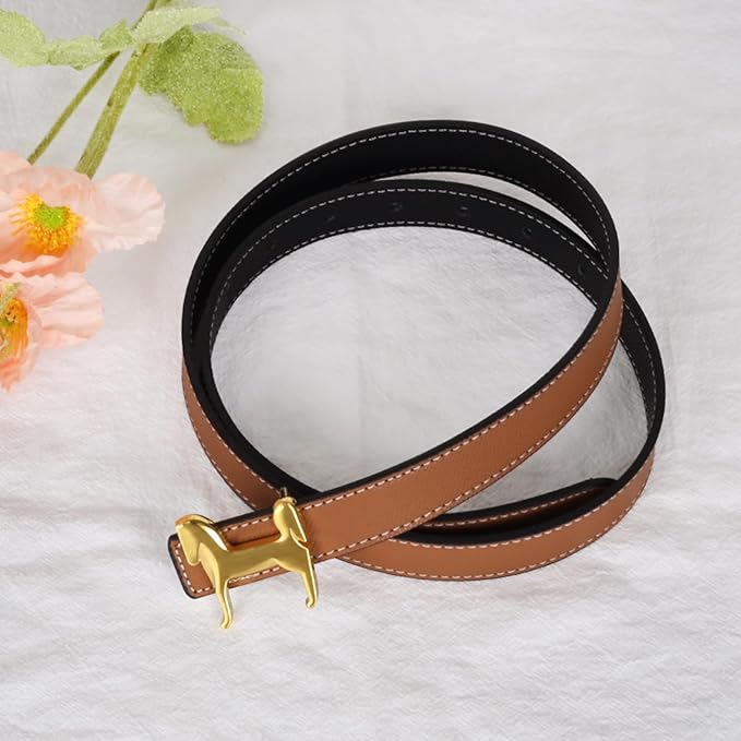 Relang Women's Belts with Gold Buckle, Fashion Waist Band, Elegant Ladies' Belt, Gift for Women