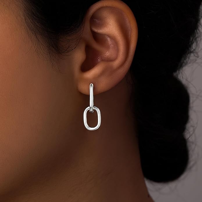 Gold Plated Statement Chunky Dangle Stud Earrings for Women, Gold Plated Hoop Knot Claw Earrings Tarnish Free Jewelry for Women Gifts