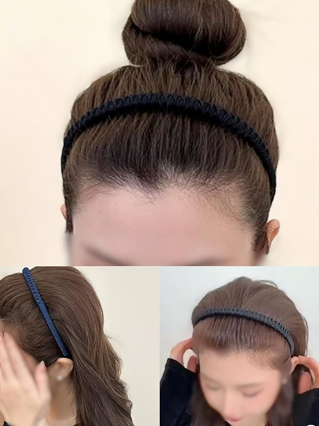 6PCS Headband With Teeth,Comb Hairbands,Different Floral and Solid Color,Non Slip HairBands,Resin Hair Accessories,for Daily Life,Office Working,Party,Wash Face,Gift,Tidy Up Hair