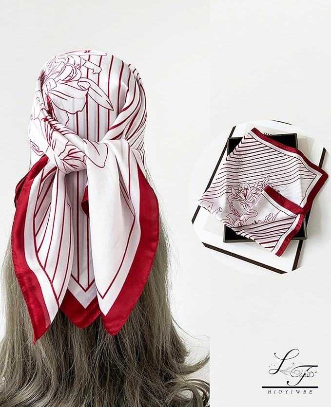 Satin Bandanas Head Scarf For Women Hair Scarves Accessories Lightweight Fashion Wrap Neck Silk Sleeping Headscarf